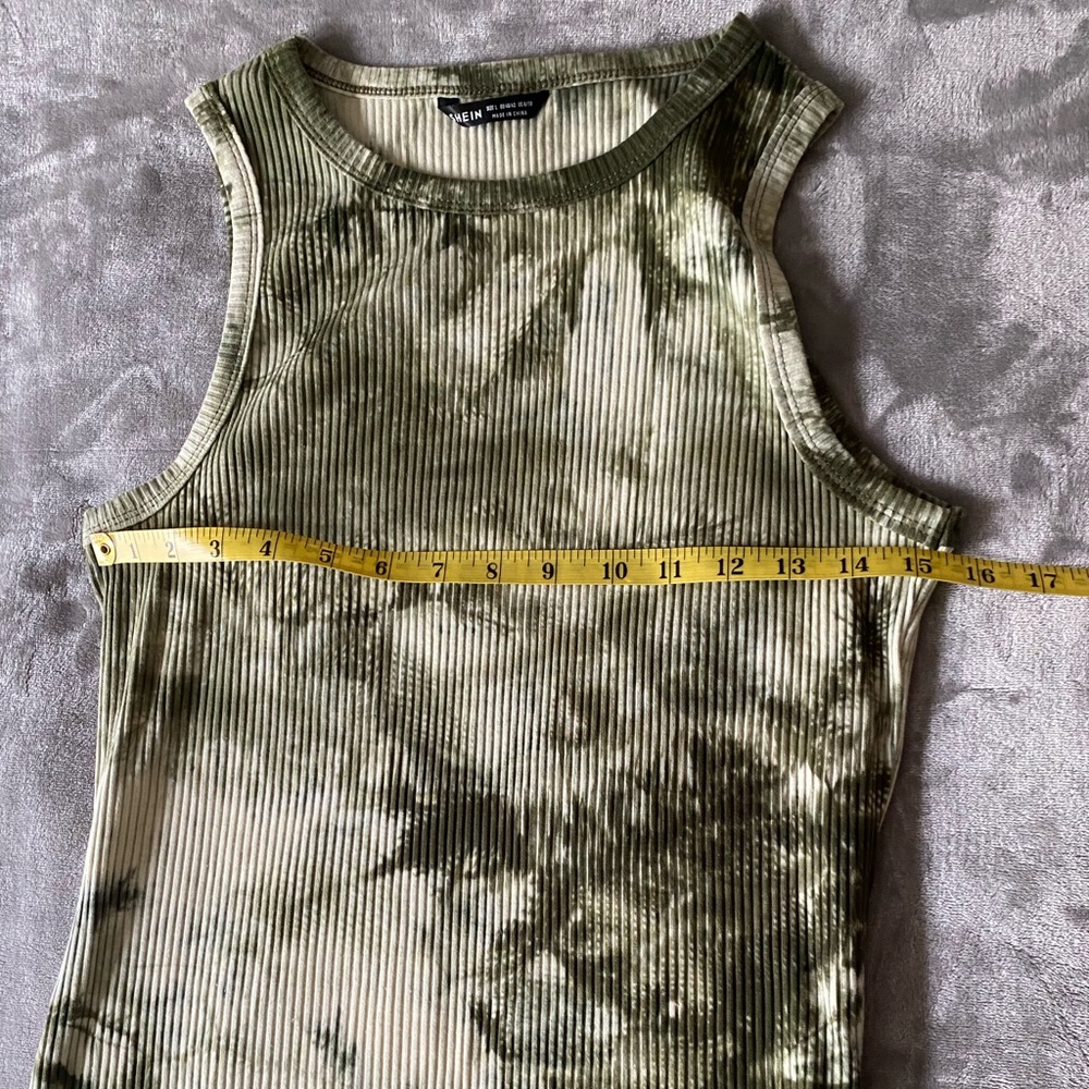 SheIn Army Green Ribbed Knit Dress - Picture 4 of 5